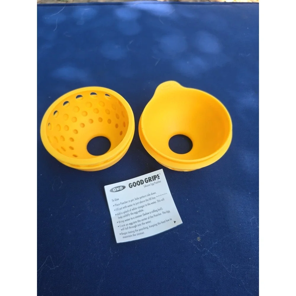 OXO Good Grips Silicone Egg Poachers To Guide Eggs In Boiling Water Instructions
